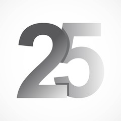 25 off sign over grunge brush art paint abstract texture background acrylic stroke poster vector illustration. Perfect watercolor design for a shop and sale banners.