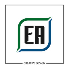 Initial Letter EA Logo Template Design Vector Illustration