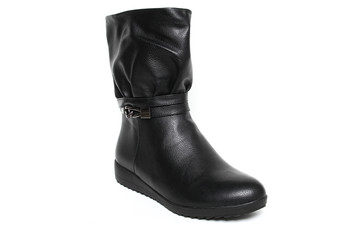 Women's demi-season shoes leather isolated on white background