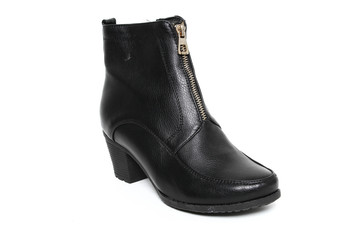 Women's demi-season shoes leather isolated on white background