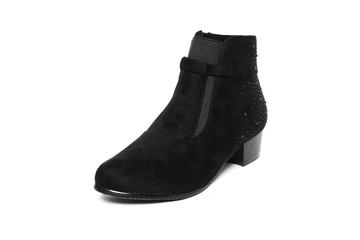 Women's demi-season shoes leather isolated on white background