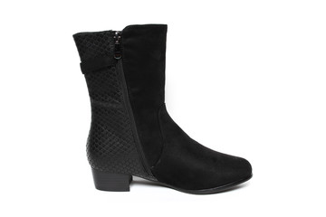 Women's demi-season shoes leather isolated on white background