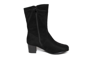 Women's demi-season shoes leather isolated on white background