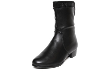 Women's demi-season shoes leather isolated on white background