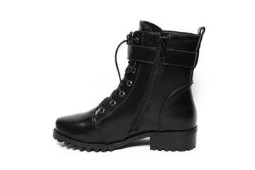 Women's demi-season shoes leather isolated on white background