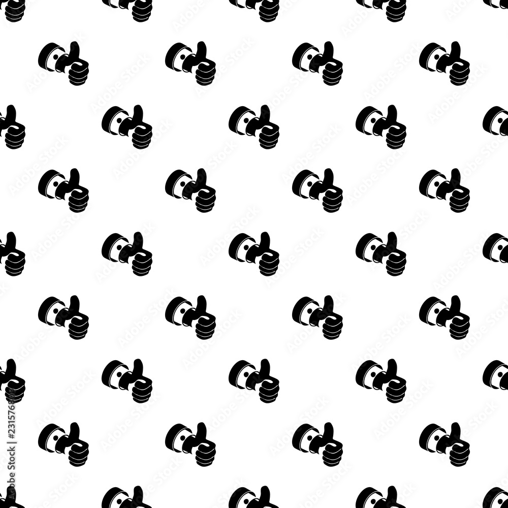 Poster election thumb up pattern vector seamless repeating for any web design