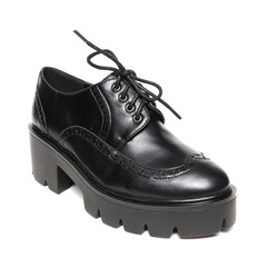 Women's demi-season shoes leather isolated on white background