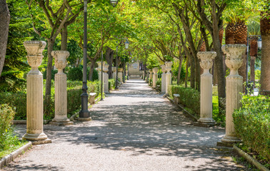 Idyllic view in Ragusa Ibla garden. Sicily, southern Italy. - obrazy, fototapety, plakaty