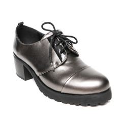 Women's demi-season shoes leather isolated on white background