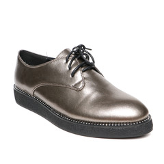 Women's demi-season shoes leather isolated on white background