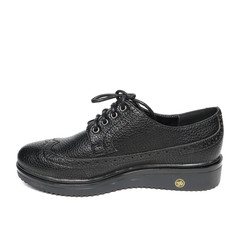 Women's demi-season shoes leather isolated on white background