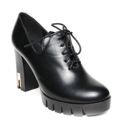 Women's demi-season shoes leather isolated on white background