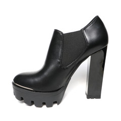 Women's demi-season shoes leather isolated on white background