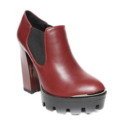 Women's demi-season shoes leather isolated on white background