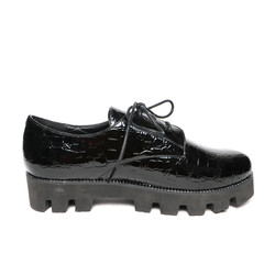 Women's demi-season shoes leather isolated on white background