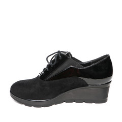 Women's demi-season shoes leather isolated on white background