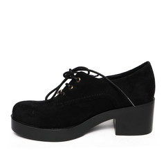 Women's demi-season shoes leather isolated on white background