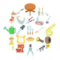 Foreman icons set. Cartoon set of 25 foreman vector icons for web isolated on white background