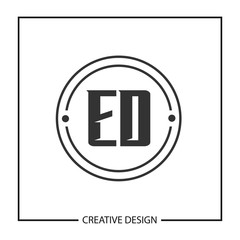 Initial Letter ED Logo Template Design Vector Illustration