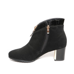 Women's demi-season shoes leather isolated on white background