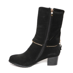 Women's demi-season shoes leather isolated on white background