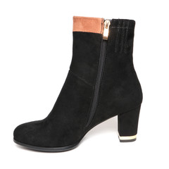 Women's demi-season shoes leather isolated on white background