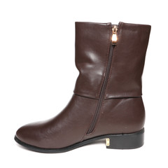 Women's demi-season shoes leather isolated on white background