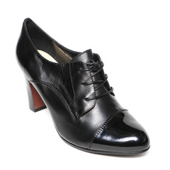 Women's demi-season shoes leather isolated on white background