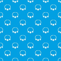 Necklace star pattern vector seamless blue repeat for any use