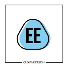 Initial Letter EE Logo Template Design Vector Illustration