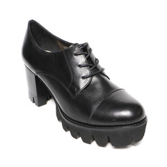 Women's demi-season shoes leather isolated on white background