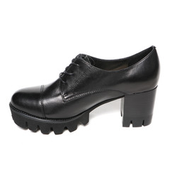 Women's demi-season shoes leather isolated on white background