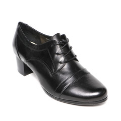 Women's demi-season shoes leather isolated on white background