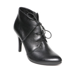 Women's demi-season shoes leather isolated on white background