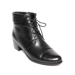 Women's demi-season shoes leather isolated on white background