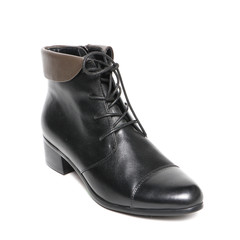 Women's demi-season shoes leather isolated on white background