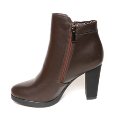 Women's demi-season shoes leather isolated on white background