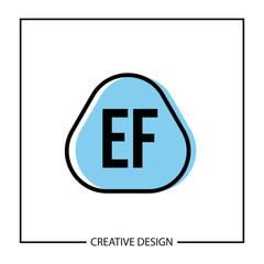 Initial Letter EF Logo Template Design Vector Illustration