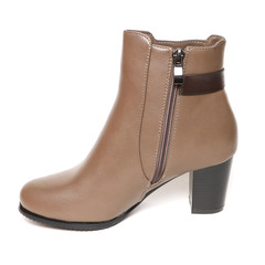 Women's demi-season shoes leather isolated on white background