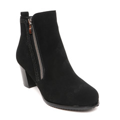 Women's demi-season shoes leather isolated on white background