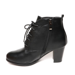 Women's demi-season shoes leather isolated on white background