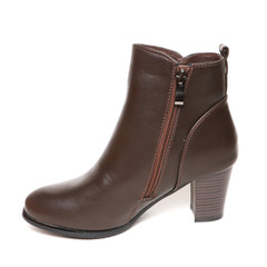 Women's demi-season shoes leather isolated on white background