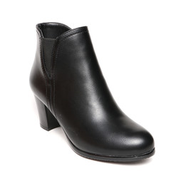 Women's demi-season shoes leather isolated on white background