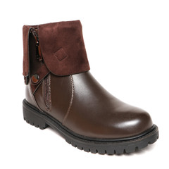 Women's demi-season shoes leather isolated on white background