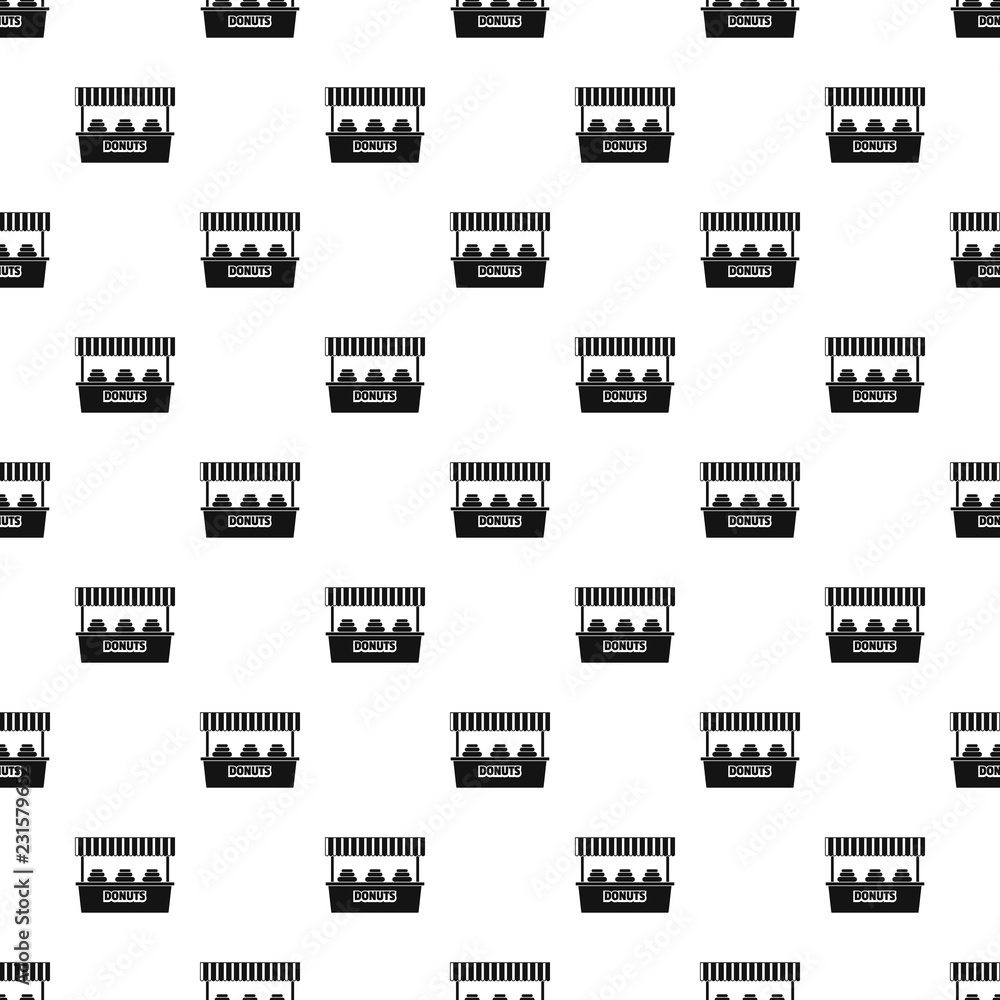 Poster donuts selling pattern seamless vector repeat geometric for any web design