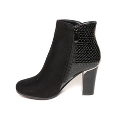 Women's demi-season shoes leather isolated on white background