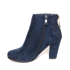 Women's demi-season shoes leather isolated on white background