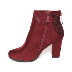 Women's demi-season shoes leather isolated on white background