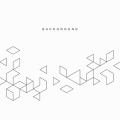 Geometric abstract background in style line art.