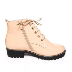 Women's demi-season shoes leather isolated on white background